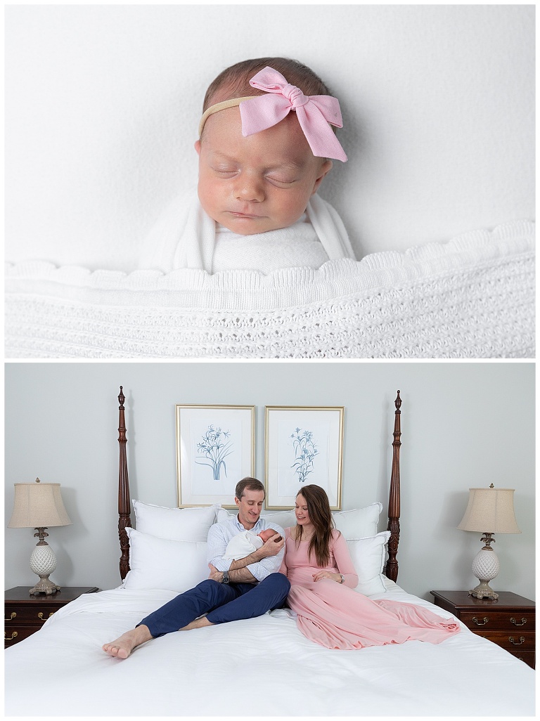Newborn photography session, mother and daughter lifestyle newborn session Huntsville and Madison alabama. Best newborn photographer in huntsville alabama